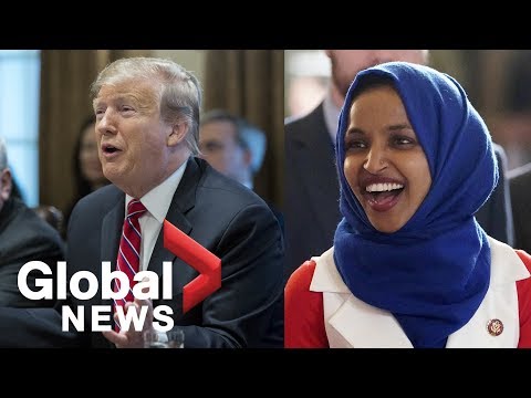 واشنطن..امريكا :صهيونية معتوة واشنطن تفيض: ترامب يطالب النائبة المسلمة إلهان عمر بالاستقالة إثر تصريحاتها بشأن إسرائيل..شاهد فيديو!!