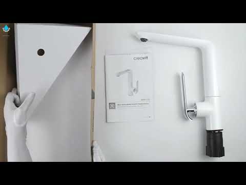 Creavit Bloom Küchenarmatur Wasserhahn Weiß-Chrom BL8511-B video