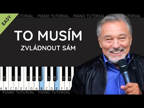 To musím zvládnout sám - Karel Gott (piano tutorial | noty | MIDI | české písničky)