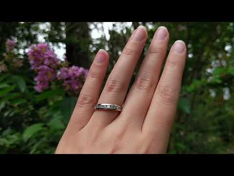 1/2 Carat 10 Stone Straight Channel Set Wedding Ring - TwoBirch - TB-WR-0038-WG-H