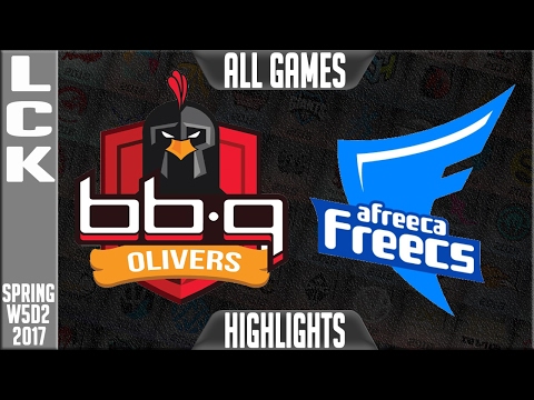 bbq Olivers vs Afreeca Freecs Highlights All Games - LCK Week 5 Day 2 Spring 2017