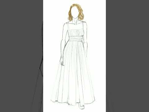 Empire dress illustration | steps #tutorial #knowledge #procreate #illustrator #art #poses #design