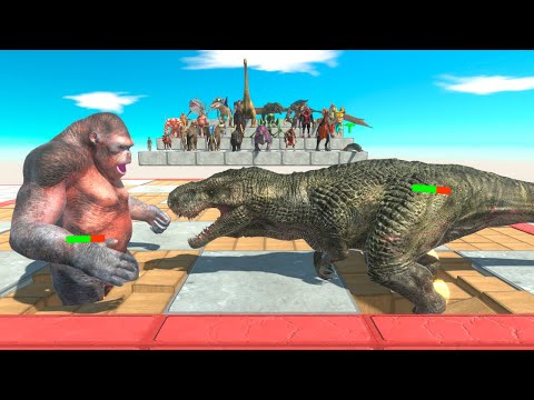 Boss Team Tournament Over Lava Trap - Animal Revolt Battle Simulator