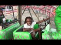 Josiah Rides Dragon Rollercoaster At Coney Island
