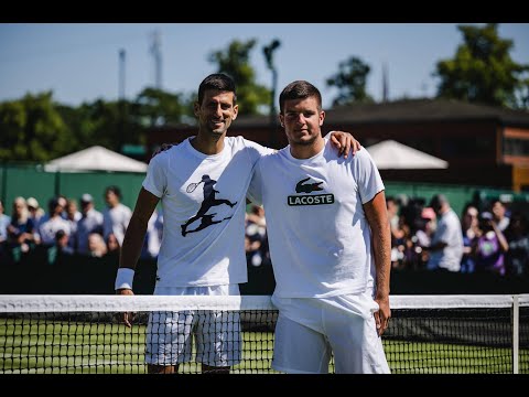 At Wimbledon with 2022 boys' champion Mili Poljicak