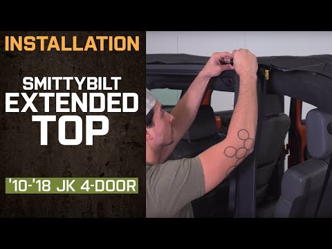 Install Jeep Wrangler Smittybilt Extended Top - Black Diamond (2010-2018 JK 4 Door)