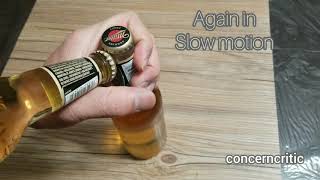 How to open a beer bottle without a bottle opener