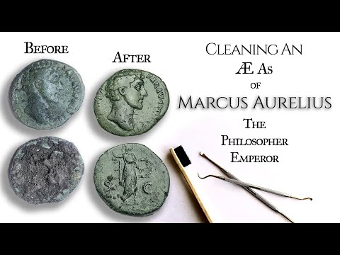 Cleaning an Ancient Roman Coin: a Marcus Aurelius AE As from 145 A.D.
