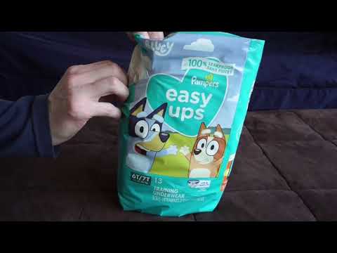 Pampers Easy Ups 6T-7T Protective Underwear Unboxing / Capacity Test