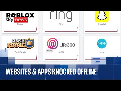 Huge internet outage knocks out Amazon, Snapchat & other websites, apps & games | Sky News coverage