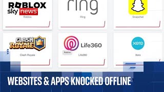 Huge internet outage knocks out Amazon, Snapchat & other websites, apps & games | Sky News coverage