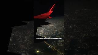 Up in the quiet sky🌃✈️, City lights like stars below✨, on my way Home🏠#sky #city #home #stars #light