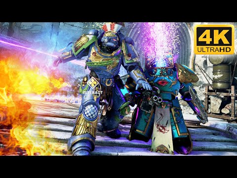 ULTRAMARINES CHAMPION vs HERETICS! Heavy Bolter Gameplay - Warhammer 40k Space Marine 2 (4K)