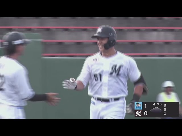 【みやざきPL】確信の一発!! マリーンズ・山口航輝 ソロホームランで同点に追いつく!! 2025年10月16日 千葉ロッテマリーンズ 対 四国アイランドリーグplus選抜