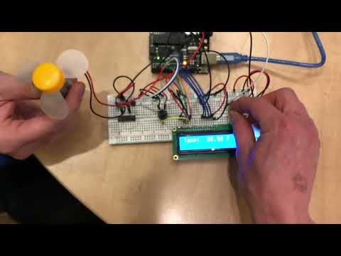 Mechatronics - microcontroller temperature display homework