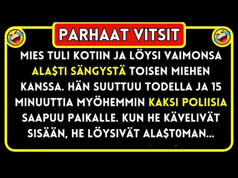 Vitsi päivässä 😂 Mies tuli kotiin ja löysi vaimonsa… Parhaat Vitsit!