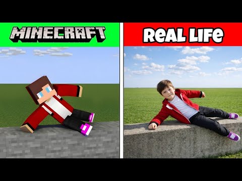 Minecraft Superior Mobs and Characters vs Real Life!