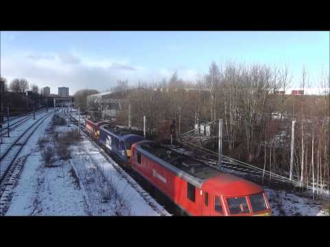 90018+90034+90037 Loco Convoy at Rutherglen: 30/01/15