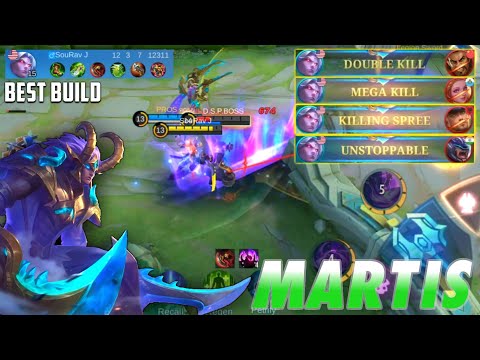 12 Kill!! 👑 King of Martis Non Stop Ganking - Martis New Build 2022 - Build Top Global Martis ~ MLBB