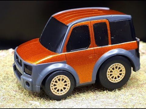 Thumbnail for Tooned Honda Element by ChoroQ 72 w/3D printed Black Rhino Boxer wheels wheelswap custom by Honda e