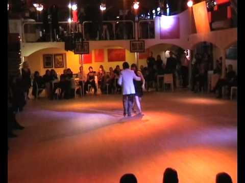  Fernando Sanchez  and  Ariadna Naveira  are  dancing  to  the  vals  "  Pobre Flor  "