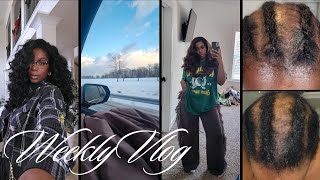 VLOG: LITFA Hair Growth 🥶, It's a $40 WIG, 40hr Road Trip!? Holiday Hang, + more