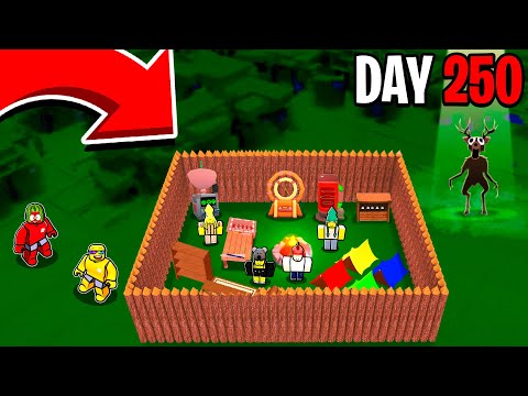 Surviving 250 DAYS In The Forest 🔦