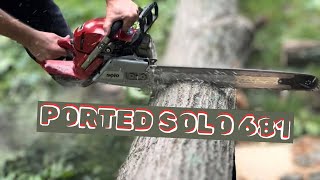 Ported Solo 681 Chainsaw DESTROYING rock hard Oak