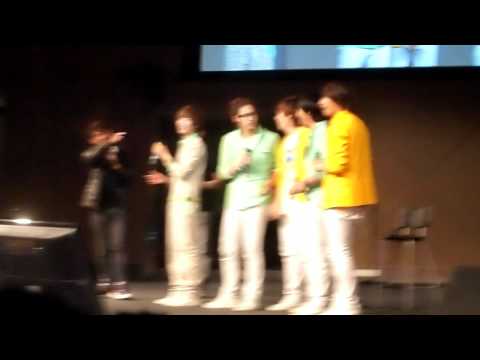 09082011 B1A4 JINYOUNG'S TALENT , DISTURBED BY BARO.