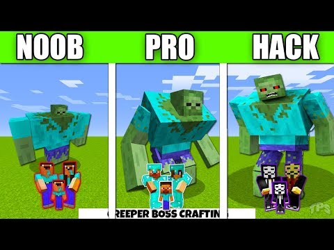 Minecraft Battle : Zombie Mutant FAMILY CRAFTING CHALLENGE - NOOB vs PRO vs HACKER vs GOD Animation