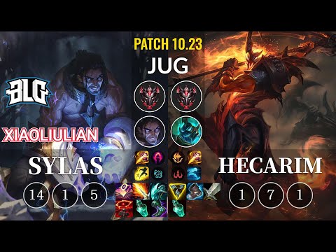 BLG xiaoliulian Sylas vs Hecarim Jungle - KR Patch 10.23