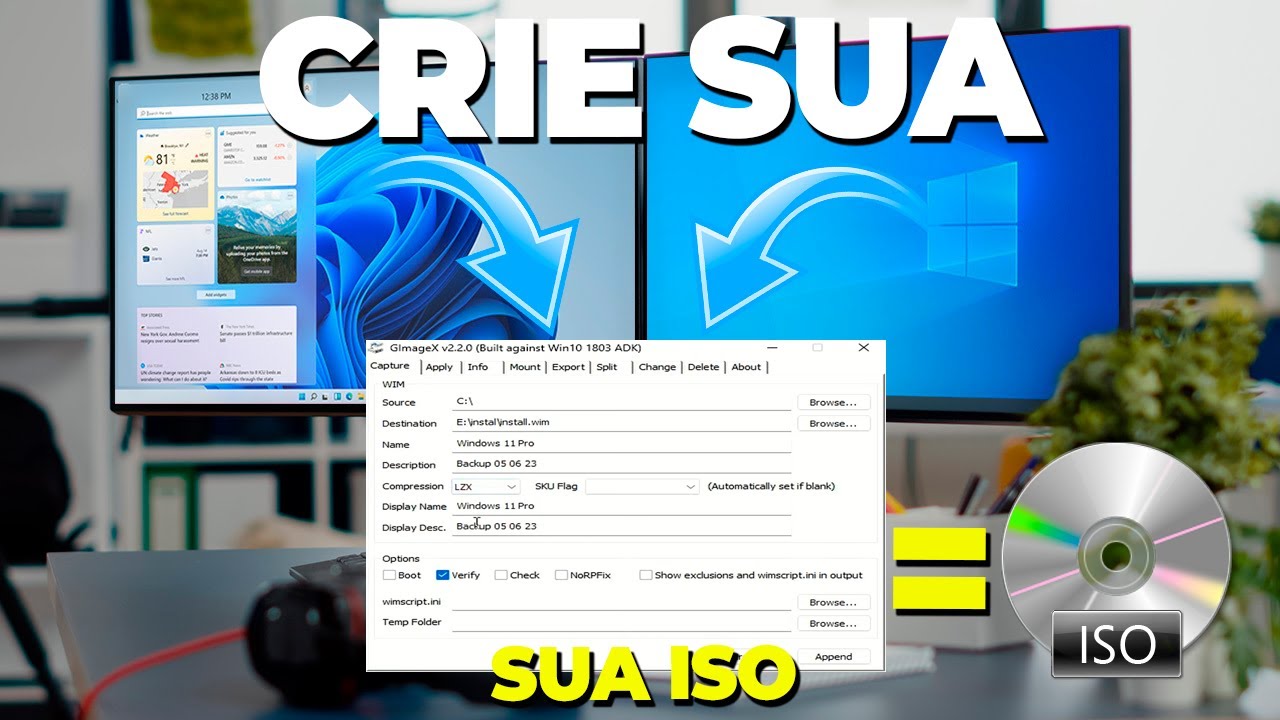 COMO Criar Uma ISO Personalizada do Windows 10 22H2 | Windows 11 23H2 COM PROGRAMAS E DRIVERS