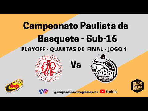 FPB 2022 SUB-16 - PAULISTANO X MOGI BASQUETE - PLAYOFF JOGO 1 - 26/10/2022