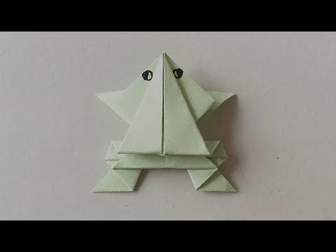 How to Make an Origami Jumping Frog that Jumps High and Far - EASY Origami
