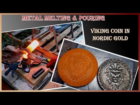 Melting & Metal Casting a Viking Coin in Nordic Gold (3D Printed)