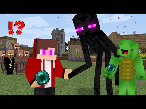JJ and MIKEY made Friends with Enderman In Minecraft Maizen ?!