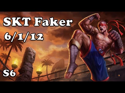 52: SKT T1 Faker Lee Sin Jungle VS Nidalee S6 Master Ranked KO League of legends