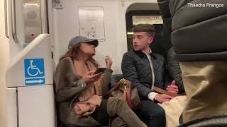 Femspreading passenger refuses to move her purse from a seat!!