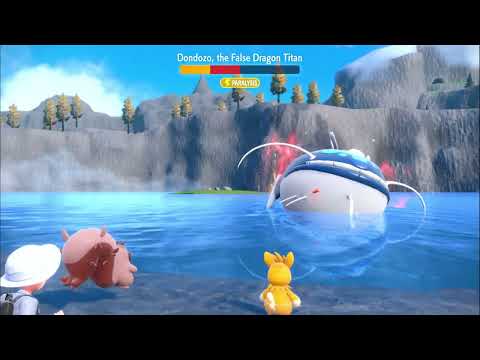 Battling Dondozo & Tatugiri The False Dragon titan's! In Pokemon Scarlet!