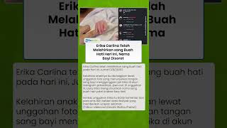 Potret Momen Erika Carlina Melahirkan sang Buah Hati, Andrew Raxy Neil: Banjir Komentar