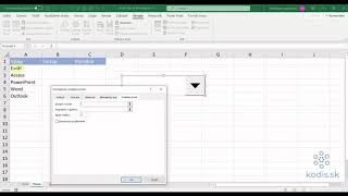 Ako pridať do hárka v Exceli rozbaľovacie pole?