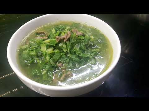 Cách nấu canh rau cải thịt bò thơm ngon