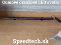 Gumové výstražné LED svetlo 12V / 24V - 72x LED oranžové (640x25x22mm) - Video Youtube
