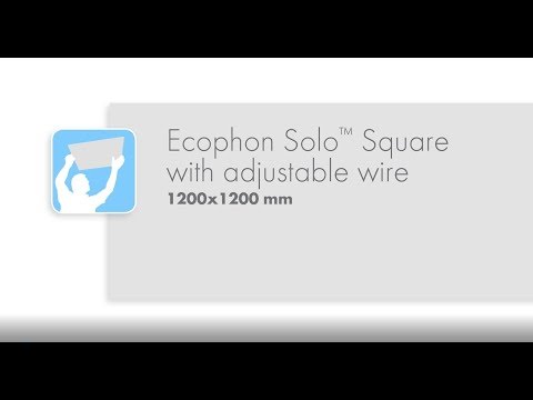 Ecophon Solo™ Square 1200x1200 mm med justerbar wire