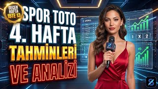 🚨 SPOR TOTO 4. HAFTA TAHMİNLERİ | 15'TE 15 İÇİN İSTATİSTİK VE ANALİZ📊 