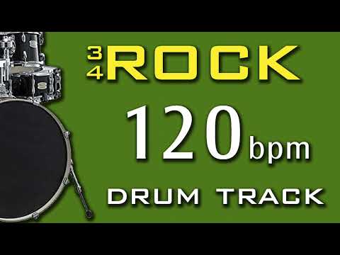 120 BPM - 3/4 DRUM TRACK - ROCK