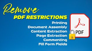Remove Security Restrictions From A PDF File Without Any Software