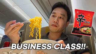 Eating Korean Food at 30,000 Feet! Asiana Airlines Business Class Review