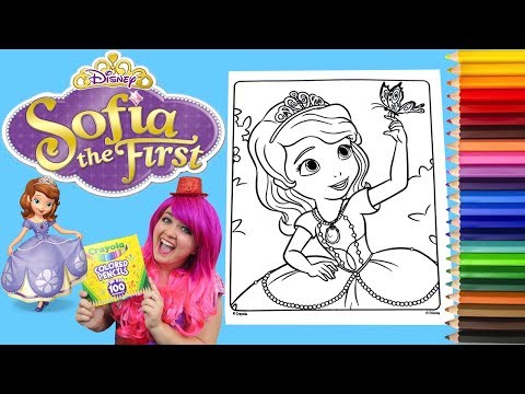 Coloring Sofia The First Coloring Book Page Colored Pencil Prismacolor | KiMMi THE CLOWN Video