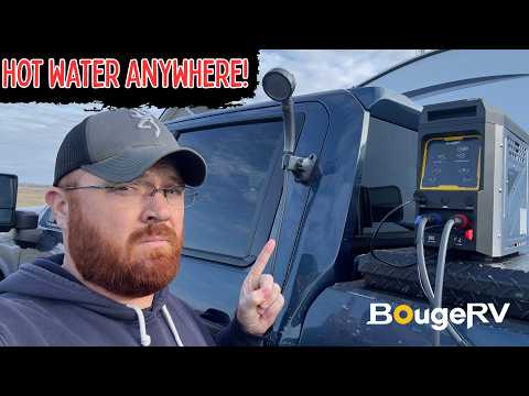 PEIXU Portable Propane Water Heater – 1.6 GPM 6L Tankless Outdoor Camping Shower with Digital Display, Instant Hot Water for RV, Cabin, Hunting, Off-Grid video review thumbnail